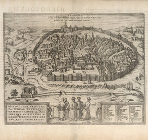city map historical Jerusalem 16th century