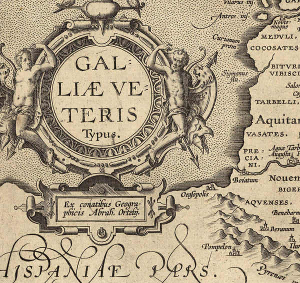 フランスアンティーク　MAP Vintage Map of France, 17th Century, Fine Art Reproduction