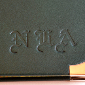 custom initials leather tooling