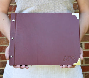 hand-made sketchbook displayed held