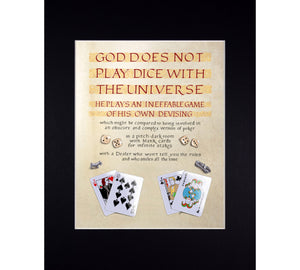 God Does Not Play Dice, Gaiman and Pratchett Quote Fine Art Print