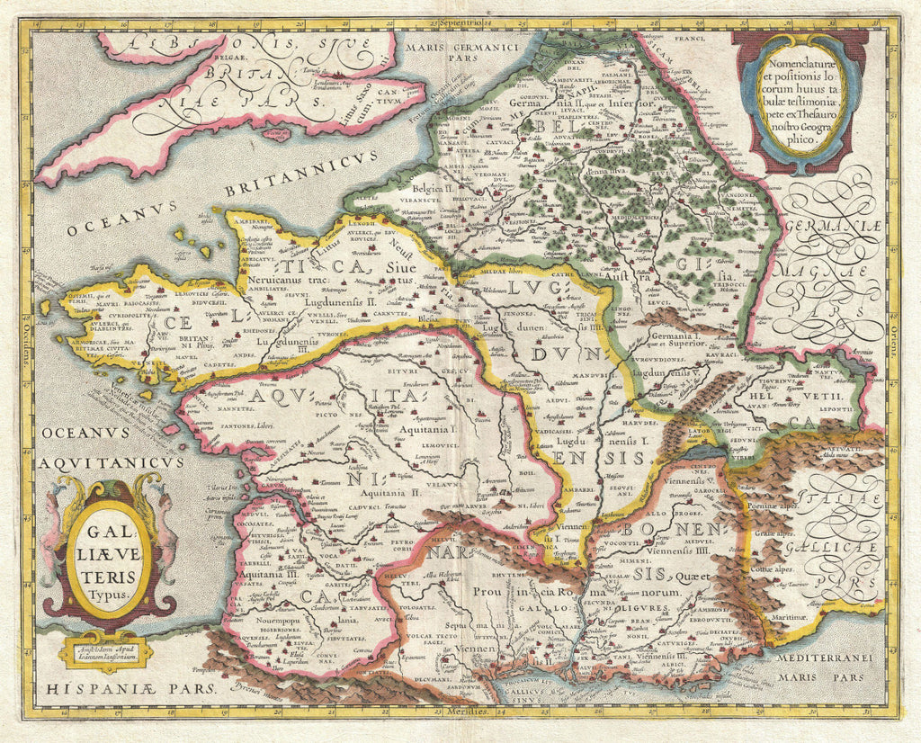France, 17th Century Map, Fine Art Reproduction MP120