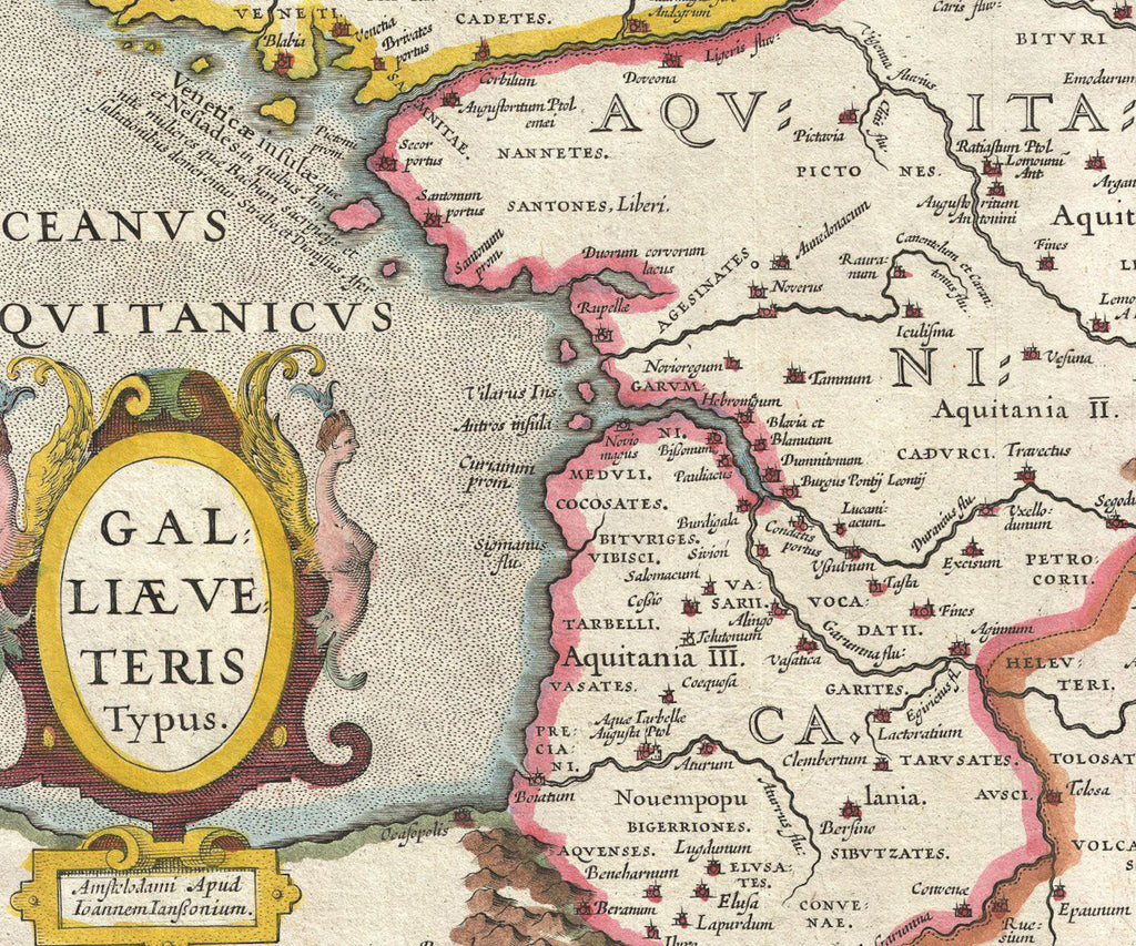 France, 17th Century Map, Fine Art Reproduction MP120