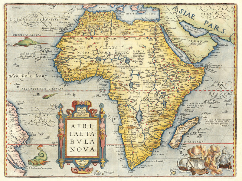 Africa, 16th Century City Map, Fine Art Reproduction MP101
