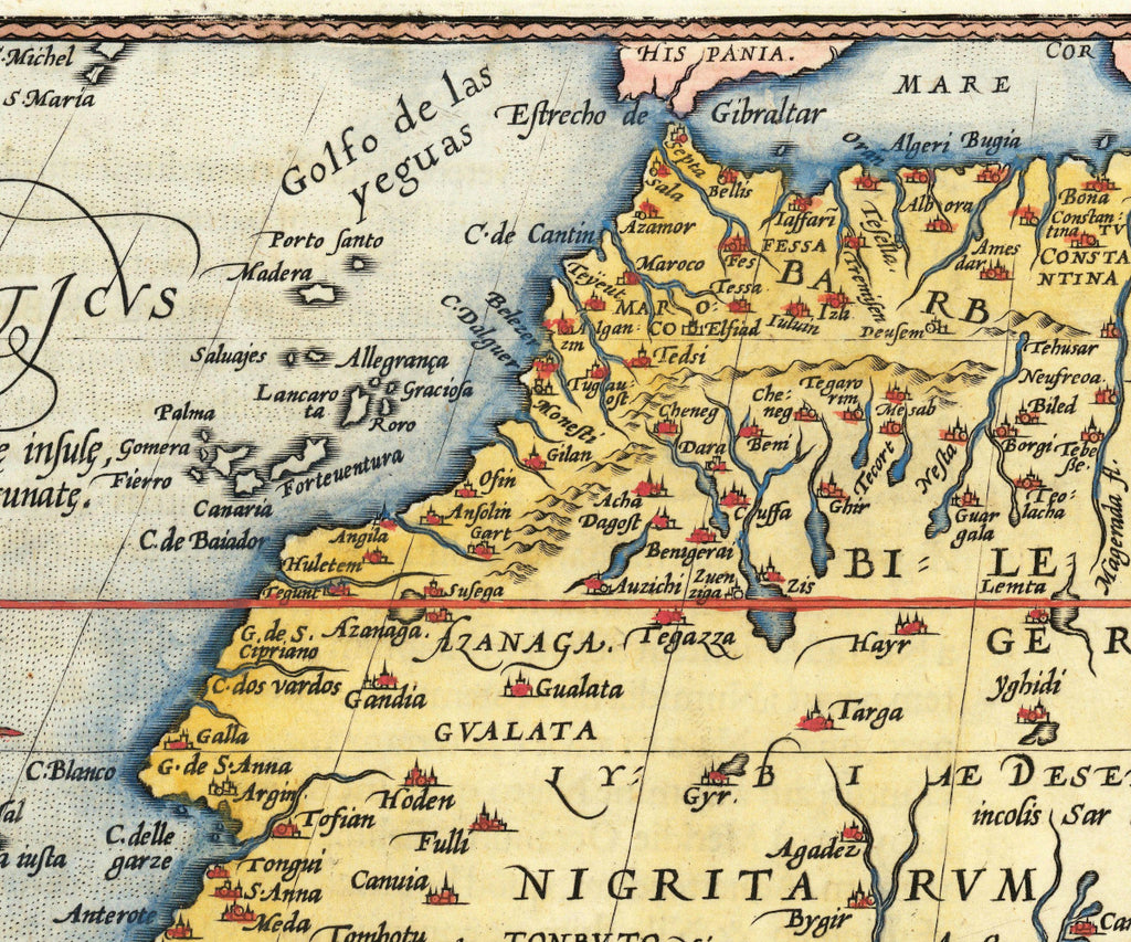 Africa, 16th Century City Map, Fine Art Reproduction MP101