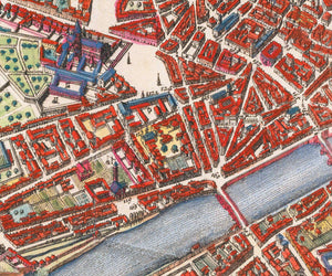 Florence, Italy, 17th Century City Map, Fine Art Reproduction MP104