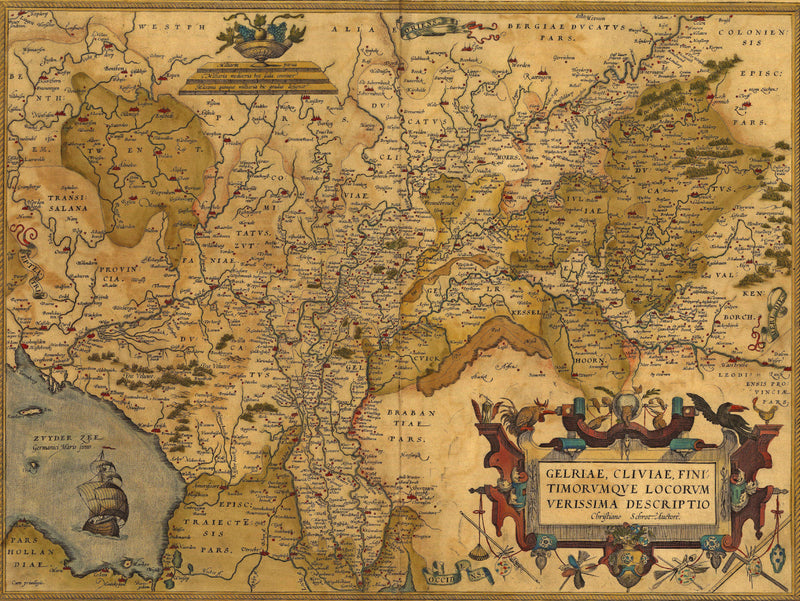 Germany, 16th Century Map, Fine Art Reproduction MP111