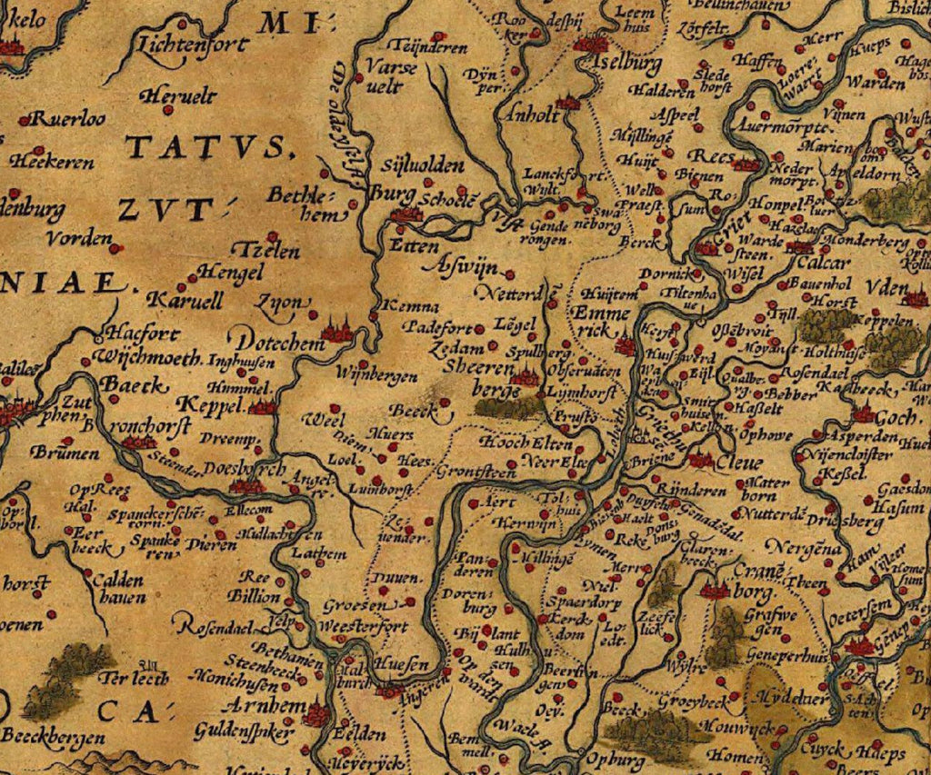 Germany, 16th Century Map, Fine Art Reproduction MP111