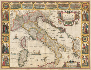 Italy, 17th Century Map, Fine Art Reproduction MP103