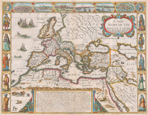 Roman Empire, 17th Century Map, Fine Art Reproduction MP112