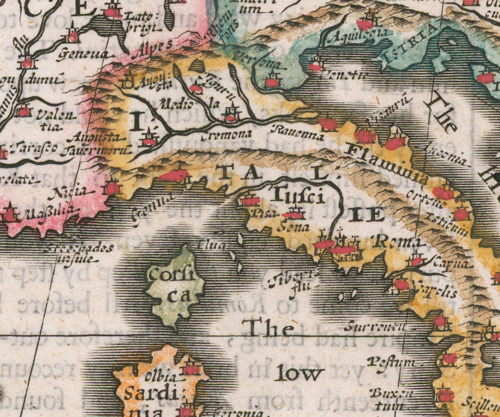 Roman Empire, 17th Century Map, Fine Art Reproduction MP112