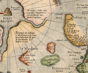 North Pole Map, 17th Century City Map, Fine Art Reproduction MP106