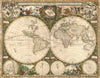 World Map, 17th Century Map, Fine Art Reproduction MP116