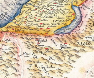 Palestine, 16th Century Map, Fine Art Reproduction MP109