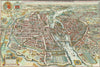 Paris, France, 17th Century City Map, Fine Art Reproduction MP121