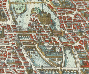 Paris, France, 17th Century City Map, Fine Art Reproduction MP121