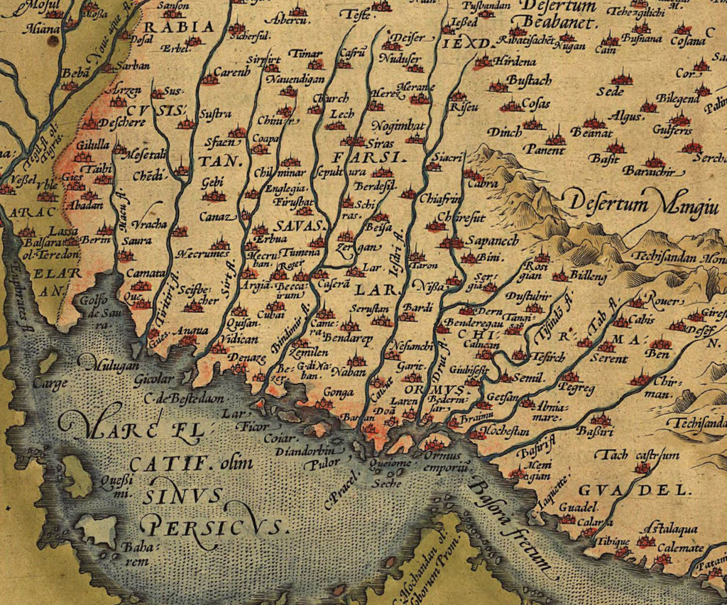 Persia, 16th Century Map, Fine Art Reproduction MP108