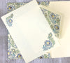Stationery Sheet Set of 10, Kartos Peacock