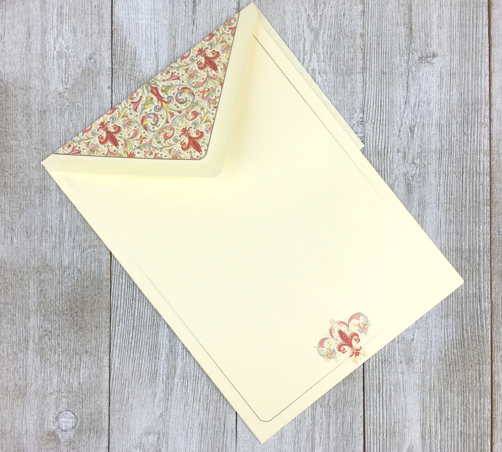 Stationery Sheet Set of 10, Kartos Giglio