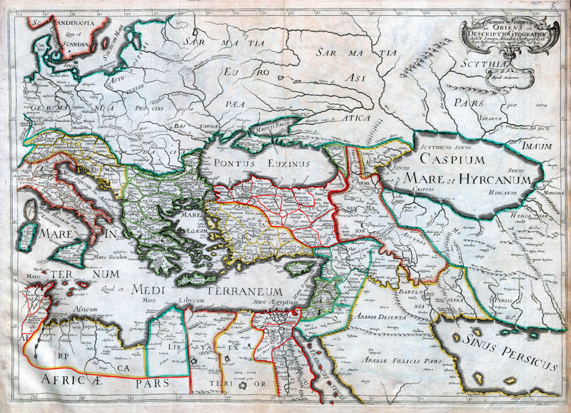 Roman Empire East, 18th Century Map, Fine Art Reproduction MP113
