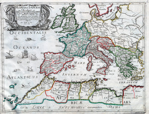 Roman Empire West, 18th Century Map, Fine Art Reproduction MP114
