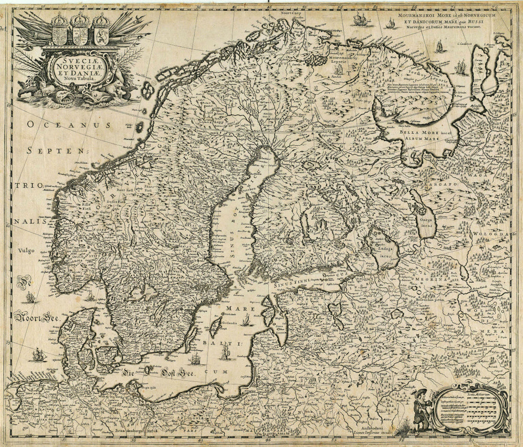Scandinavia, 17th Century Map, Fine Art Reproduction MP110