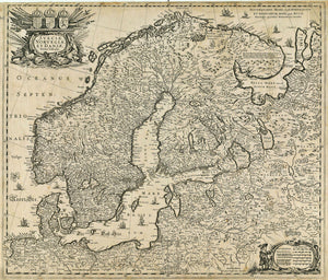 Scandinavia, 17th Century Map, Fine Art Reproduction MP110