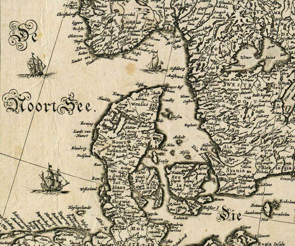 Scandinavia, 17th Century Map, Fine Art Reproduction MP110