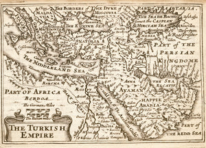 Turkish Empire Map, 17th Century City Map, Fine Art Reproduction MP107