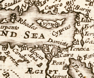 Turkish Empire Map, 17th Century City Map, Fine Art Reproduction MP107