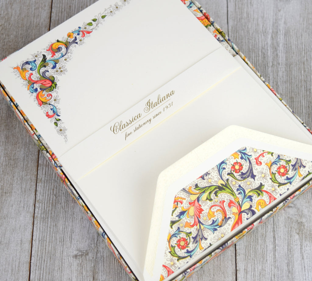 Stationery Sheet Set of 10, Acanthus Rossi