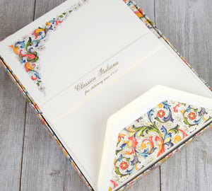 Stationery Sheet Set of 10, Acanthus Rossi