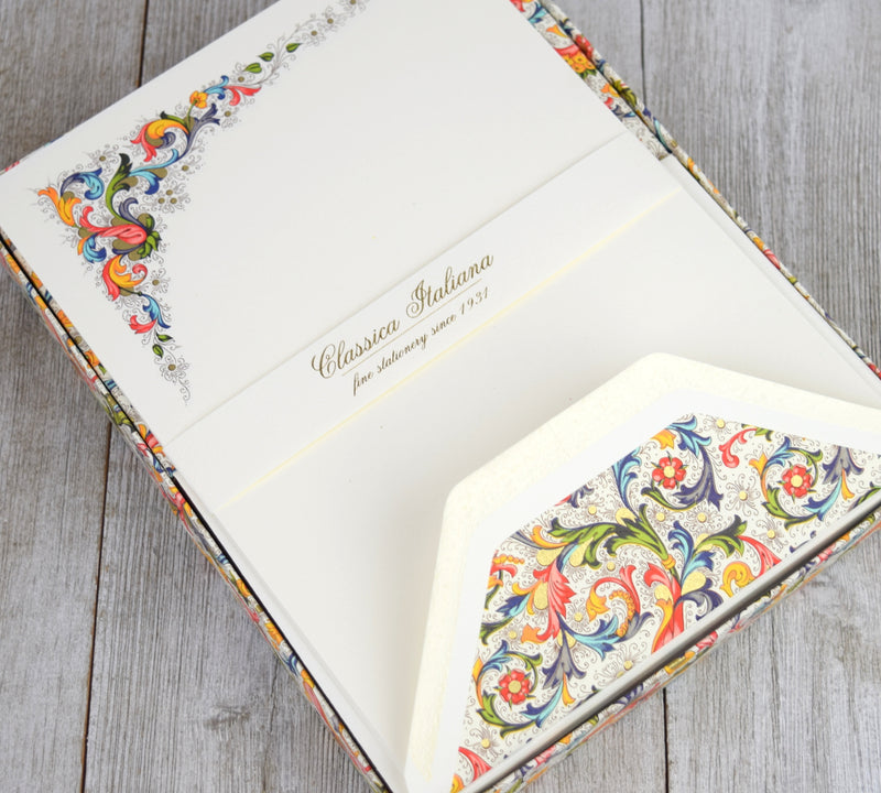 Stationery Sheet Set of 10, Acanthus Rossi