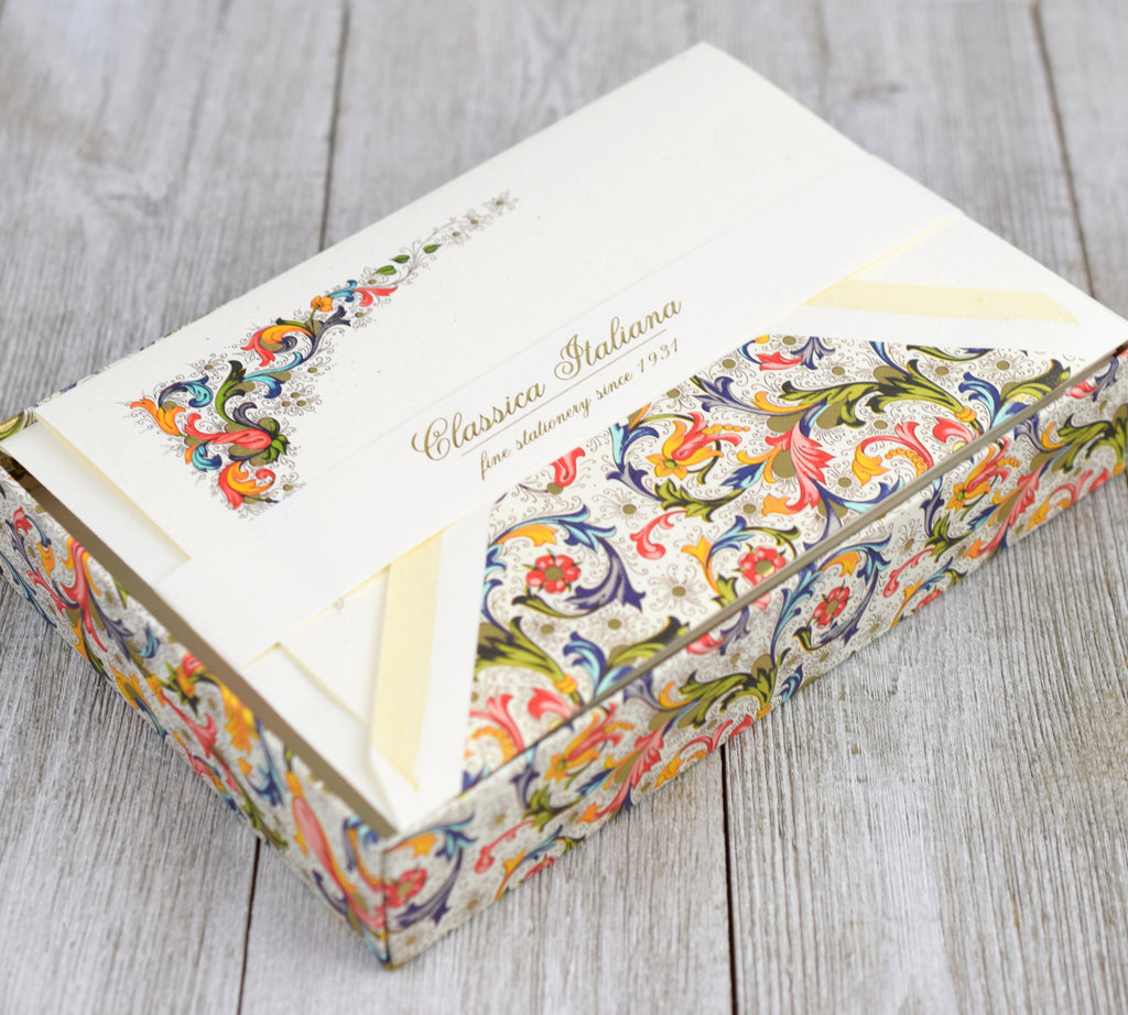 Stationery Notecard Set of 10, Rossi Acanthus Cards