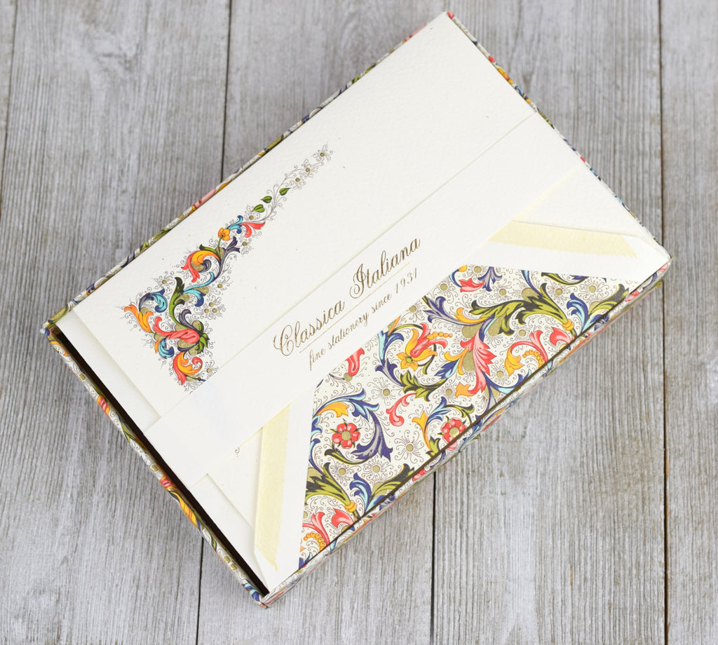 Stationery Notecard Set of 10, Rossi Acanthus Cards