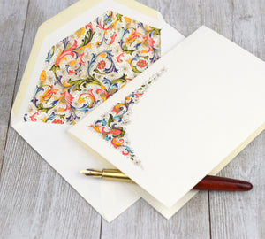 Stationery Notecard Set of 10, Rossi Acanthus Cards