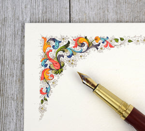 Stationery Notecard Set of 10, Rossi Acanthus Cards