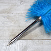 Custom Ostrich Feather Ballpoint Pen with Glass Stand