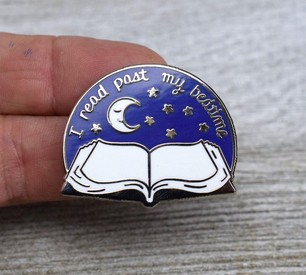 I Read Past My Bedtime Enamel Pin