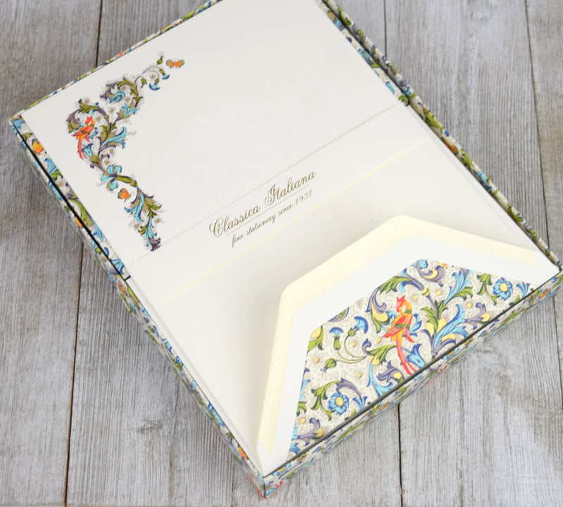 Stationery Sheet Set of 10, Birds Rossi