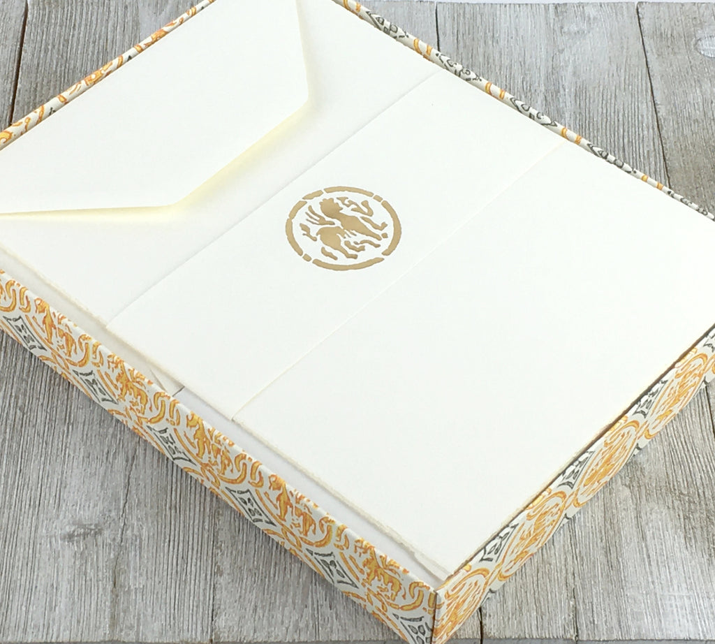 Stationery Sheet Set of 10, Blank Rossi