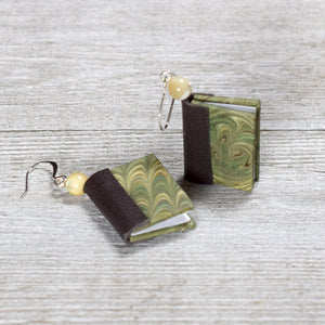 Miniature Book Earrings