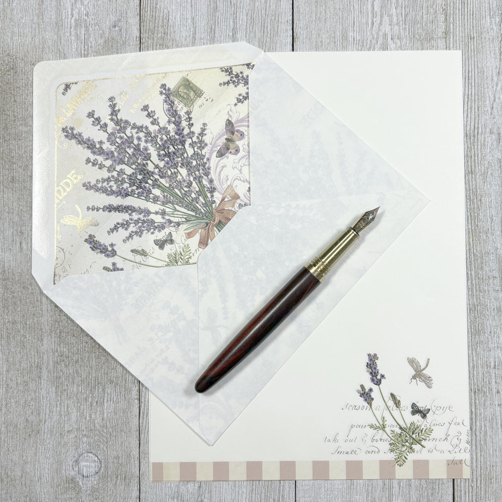 Stationery Sheet Set of 10, Kartos Lavender Floral