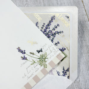 Stationery Sheet Set of 10, Kartos Lavender Floral