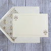 Gold Fleur de Lis Note Card and Envelope Set of 10, Kartos Lilium Cards
