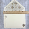 Gold Fleur de Lis Note Card and Envelope Set of 10, Kartos Lilium Cards