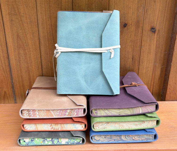 Marbled Edge Leather Journals