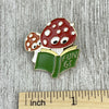 Reading Mushrooms Enamel Pin
