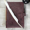 Oak and Holly Leather Journal with Forest Design