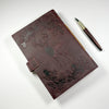Oak and Holly Leather Journal with Forest Design